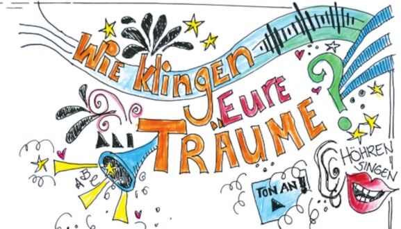 bunt gemaltes Bild wie klingen eure Träume