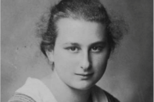 Schwarz-weiß Portrait der jungen Hedda Guradze
