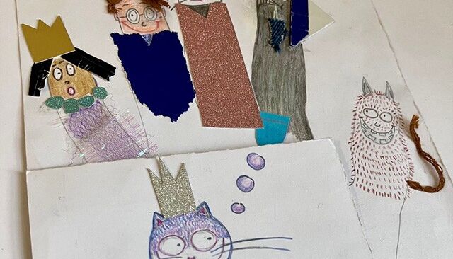 verschiedene, gebastelte Collagen