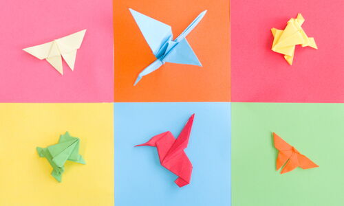 Verschiedene Origami Figuren