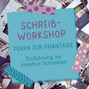Fotocollage aus diversen Fotos und Hinweis zum Schreib-Workshop mit Katharina Mauder