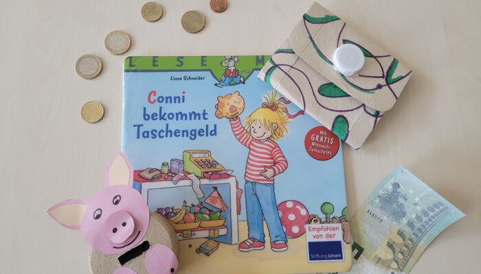 Buch Conni bekommt Taschengeld, Geldbörse und Geld