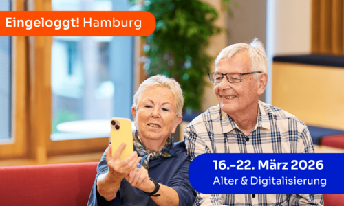 Ältere Personen am Handy