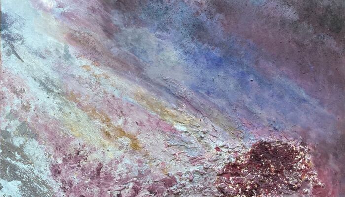 Gemälde in blau und lila