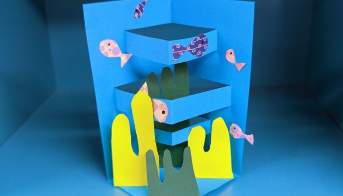 gebasteltes 3D Unterwasserbild.