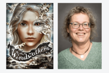 Katja Brandis (rechts) Buch "Windwalkers – Band 3: Giftige Gefahr" (links)