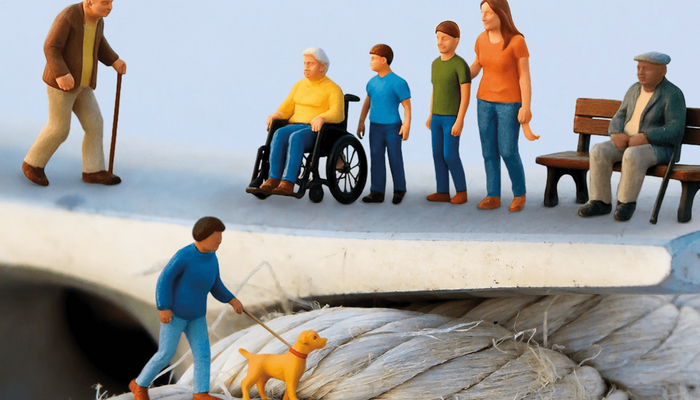Miniaturfiguren unterschiedlicher Personen