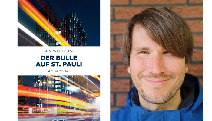 Buchcover "Der Bulle auf ST. Pauli" und Foto von "Ben Westphal"