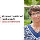 Logo Alzheimer Gesellschaft und Portrait von Christine Berg