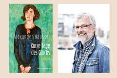Portrait von Autor Alexander Häusser und Buchcover