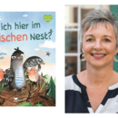 Buchcover "Bin ich hier im falschen Nest?" und Portrait Jutta Nymphius