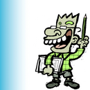 Gezeichnete Comicfigur