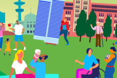 lebenswerte Stadt, Park, Menschen