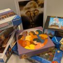 Stapel mit Puzzles