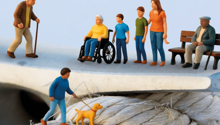 Miniaturfiguren unterschiedlicher Personen