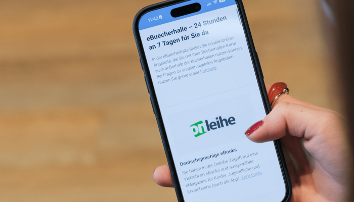 Website Bücherhallen Onleihe