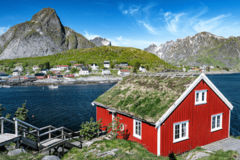 Rotes Haus auf den Lofoten