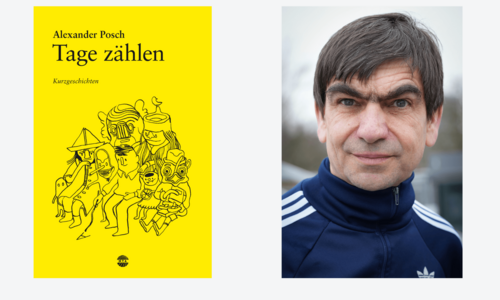 Buchcover: " Tage zählen" und Portrait Autor "Alexander Posch"