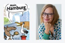 Buchcover "Moin Hamburg" und die Autorin Inga Marie Ramcke.