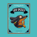 Buchcover "Graf Dackula". Zu sehen ist ein Dackel mit Vampir-Zähnen vor einen blauem Hintergrund.