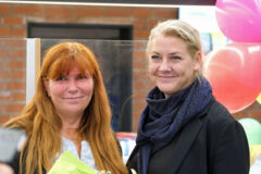 Bücherhallenleitung Claudia Lafrenz und  Jana Schiedek, Staatsrätin für Kultur und Medien