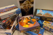 Stapel mit Puzzles