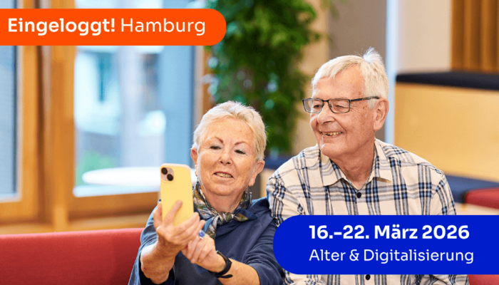 Ältere Personen am Handy