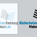 das gestickte Logo der Bücherhallen