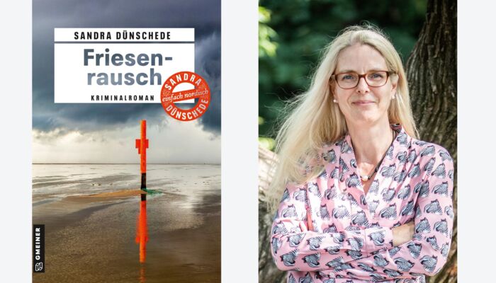 Buchcover "Friesenrausch" Porträt "Sandra Dünschede"