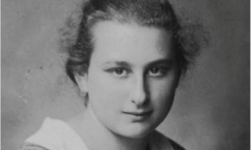 Schwarz-weiß Portrait der jungen Hedda Guradze