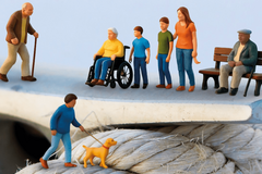 Miniaturfiguren unterschiedlicher Personen