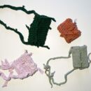 Vier upgecycelte Taschen