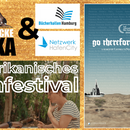 Eine Collage aus dem Filmplakat von "Go therefore and learn" und dem 15. Afrikanischen Filmfestival