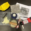 Zusammenstellung von Druck-Utensilien