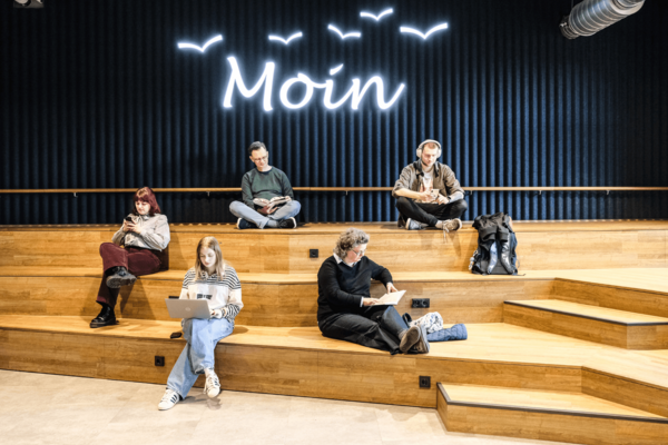 Arbeitsgruppe im Vorderdeck der Zentralbibliothek