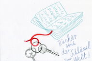 Illustration: Ein Buch und ein Schlüsselpaar