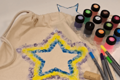 Jutebeutel gestalten mit Farben