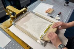 Bild einer Druckmaschine für Siebdruck