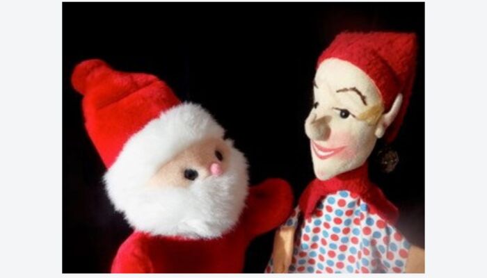 Puppen: Weihnachtsmann und Weihnachtself