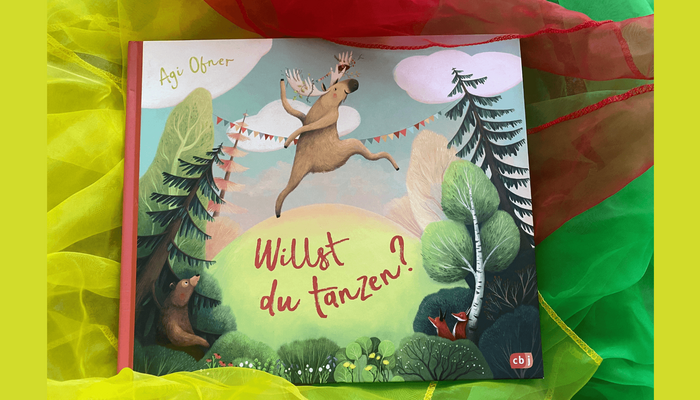Buchcover auf buntem Hintergrund