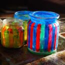 Einmachglas angemalt