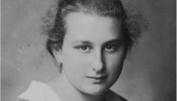 Schwarz-weiß Portrait der jungen Hedda Guradze