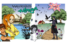 Manga-Zeichnungen von verschiedenen Personen.