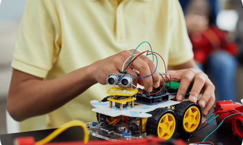 Foto von selbstgebautem Roboter