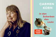 Foto von Carmen Korn und ihr Buch "In den Scherben das Licht"
