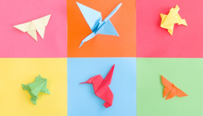 Verschiedene Origami Figuren