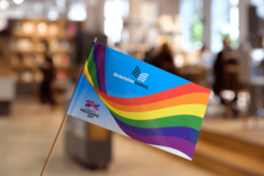 Pride Fahne der Bücherhallen Hamburg