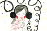 Illustration: Mädchen mit Kopfhörern