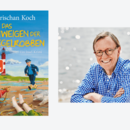 Buchcover "Das Schweigen der Kegelrobben" und Porträt Krischan Koch