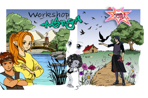 Manga-Zeichnungen von verschiedenen Personen.